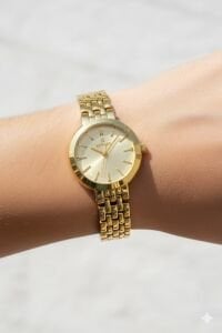 Reward Kadın Kol Saati | 22 mm Altın Renk Çelik Kasa ve Kordon, Mineral Cam, Zarif Tasarım