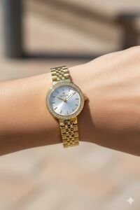 Reward Kadın Kol Saati | 22 mm Gold Renk Çelik Kasa, Mineral Cam, Zarif Tasarım