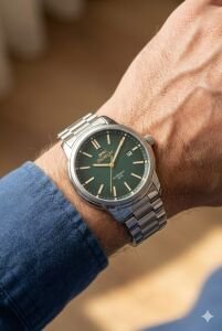 Slazenger Erkek Japon Otomatik (8215) Mekanizma Kol Saati | 43 mm Çelik Kasa, Yeşil Kadran, 10 ATM