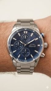 Slazenger Erkek Multifonksiyon Kol Saati | 46 mm Gümüş Renk Çelik Kasa, 5ATM Su Geçirmez