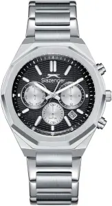 Slazenger Erkek Multifonksiyon Kol Saati | 40 mm Çelik Kasa, Çelik Kordon, Siyah Kadran,