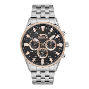 Slazenger Erkek Multifonksiyon Kol Saati | 45 mm Çelik Kasa, Paslanmaz Çelik Kordon, 5ATM