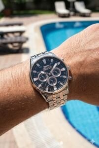 Slazenger Erkek Multifonksiyon Kol Saati | 45 mm Çelik Kasa, Paslanmaz Çelik Kordon, 5ATM