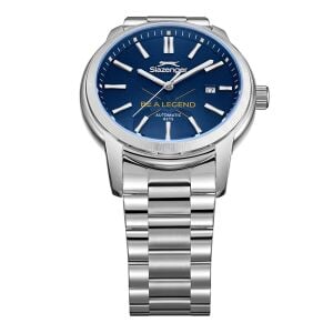 Slazenger Erkek Otomatik Japon (8215) Mekanizma Kol Saati | 43 mm Çelik Kasa, Şeffaf Arka Kapak, 10ATM