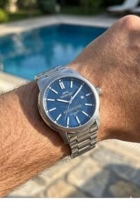 Slazenger Erkek Otomatik Japon (8215) Mekanizma Kol Saati | 43 mm Çelik Kasa, Şeffaf Arka Kapak, 10ATM