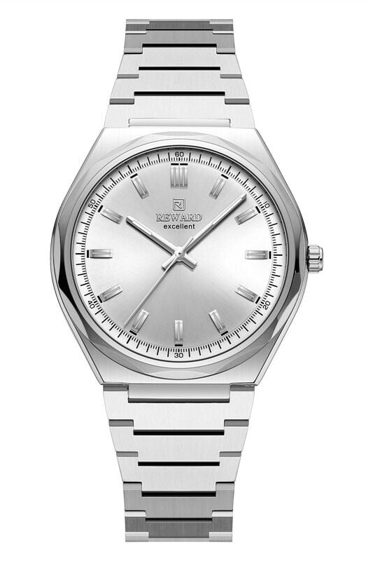 Reward Klasik Erkek Kol Saati | 42 mm Çelik Kasa, Çelik Kordon, 5ATM