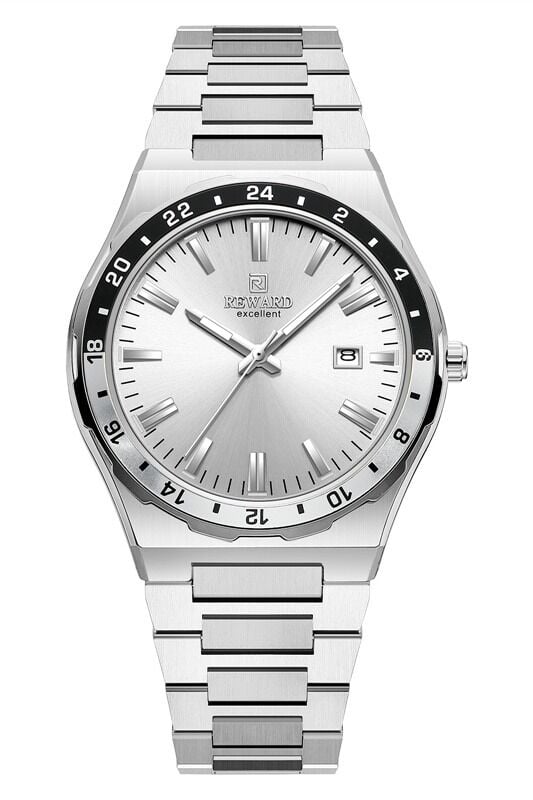 Reward Modern Erkek Kol Saati | 42 mm Çelik Kasa, Çelik Kordon, 5ATM