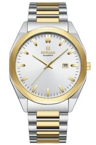 Reward Excellent Klasik Erkek Kol Saati | 42 mm Çelik Kasa, Altın & Gümüş Renk Çelik Kordon