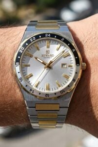 Reward Modern Erkek Kol Saati | 42 mm Çelik Kasa, Altın ve Gümüş Renk Çelik Kordon