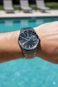 Reward Siyah Erkek Kol Saati – 42 mm Çelik Kasa, Mineral Cam, 5 ATM