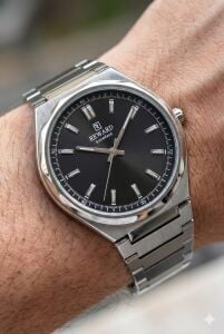 Reward Erkek Kol Saati | 42 mm Çelik Kasa, Füme Kadran, Gümüş Renk Çelik Kordon