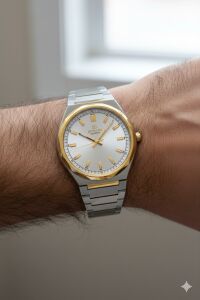 Reward Erkek Kol Saati | 42 mm Çelik Kasa, Gümüş Kadran, Çift Renk Çelik Kordon