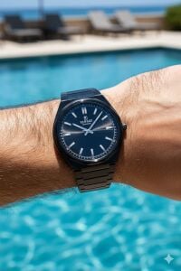 Reward Siyah Erkek Kol Saati | 42 mm Çelik Kasa, Siyah Kadran, Siyah Çelik Kordon