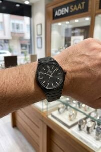 Reward Siyah Erkek Kol Saati | 42 mm Çelik Kasa, Siyah Kadran, Siyah Çelik Kordon