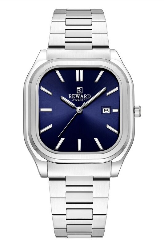 Reward Lacivert Kadran Erkek Kol Saati – 42 mm Çelik Kasa, Mineral Cam, 5ATM