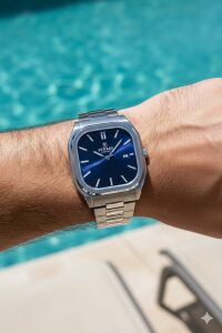 Reward Lacivert Kadran Erkek Kol Saati – 42 mm Çelik Kasa, Mineral Cam, 5ATM