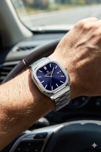 Reward Lacivert Kadran Erkek Kol Saati – 42 mm Çelik Kasa, Mineral Cam, 5ATM