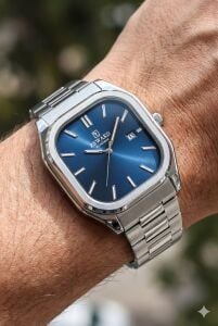 Reward Lacivert Kadran Erkek Kol Saati – 42 mm Çelik Kasa, Mineral Cam, 5ATM