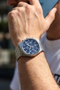 Reward Multifonksiyon Erkek Kol Saati | 45 mm Çelik Kasa, Lacivert Kadran, Mineral Cam, 5 ATM