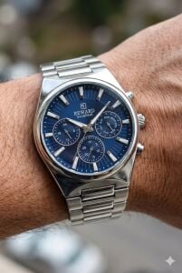 Reward Multifonksiyon Erkek Kol Saati | 45 mm Çelik Kasa, Lacivert Kadran, Mineral Cam, 5 ATM