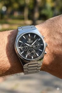 Reward Multifonksiyon Erkek Kol Saati | 45 mm Çelik Kasa, Mineral Cam, Siyah Kadran