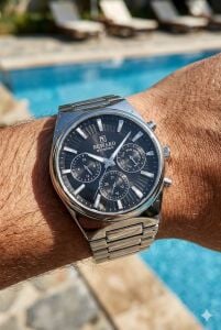 Reward Multifonksiyon Erkek Kol Saati | 45 mm Çelik Kasa, Mineral Cam, Siyah Kadran