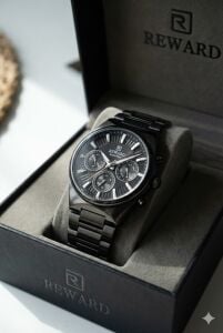Reward Multifonksiyon Erkek Kol Saati | 45 mm Çelik Kasa, Çelik Kordon, Mineral Cam, 5ATM