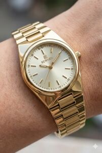 Reward Kadın Kol Saati | 32 mm Çelik Kasa, Altın Kadran Taş Detaylı, Altın Renk Çelik Kordon