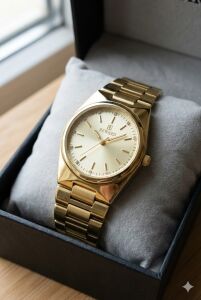 Reward Kadın Kol Saati | 32 mm Çelik Kasa, Altın Kadran Taş Detaylı, Altın Renk Çelik Kordon