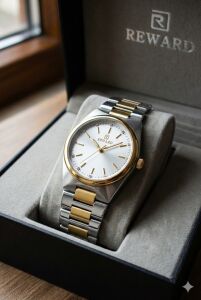 Reward Kadın Kol Saati | 32 mm Çelik Kasa, Çift Renk Çelik Kordon, Mineral Cam