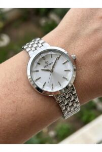 Reward Kadın Kol Saati | 22 mm Çelik Kasa, Gümüş Kadran, İnce Çelik Kordon