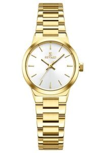 Reward Kadın Kol Saati |  22 mm Çelik Kasa, Altın Renk Çelik Kordon, Mineral Cam, 5ATM