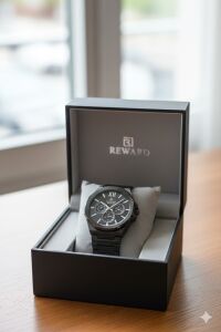 Reward Erkek Multifonksiyon Erkek Kol Saati | 45 mm Çelik Kasa, Çelik Kordon, Mineral Cam, 5ATM