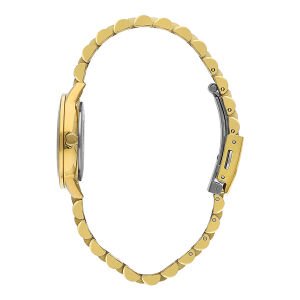 Lee Cooper Sedef Kadran Kadın Kol Saati | 30 mm Altın Renk Çelik Kasa, Çelik Kordon