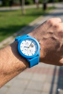 Quantum Fenerbahçe Taraftar Kol Saati |44 mm Mavi Kasa, Silikon Kordon, Lisanslı Ürün