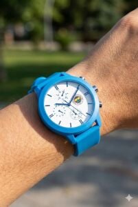 Quantum Fenerbahçe Taraftar Kol Saati |44 mm Mavi Kasa, Silikon Kordon, Lisanslı Ürün