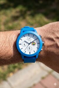 Quantum Fenerbahçe Taraftar Kol Saati |44 mm Mavi Kasa, Silikon Kordon, Lisanslı Ürün