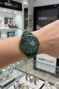 Quantum Fenerbahçe Taraftar Kol Saati | 44mm Yeşil Renk, Yeşil Silikon Kordon, Lisanslı Ürün