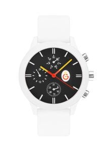 Quantum Galatasaray Taraftar Kol Saati | 44mm Kasa, Beyaz Silikon Kordon, Lisanslı Ürün