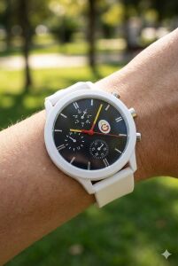 Quantum Galatasaray Taraftar Kol Saati | 44mm Kasa, Beyaz Silikon Kordon, Lisanslı Ürün