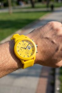 Quantum Fenerbahçe Taraftar Kol Saati | 44mm Kasa, Sarı Silikon Kordon, Lisanslı Ürün