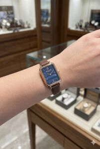 Lee Cooper Dikdörtgen Kasa Kadın Kol Saati | 20mm, Kahverengi Deri Kordon, Zarif Tasarım