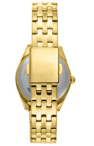 Lee Cooper Kadın Kol Saati | Altın Renk Çelik Kasa, Çelik Kordon, Yeşil Kadran