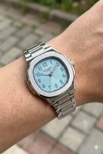 Lee Cooper Tiffany Blue Kadran Kadın Kol Saati | 35mm Gümüş Renk Çelik Kasa ve Çelik Kordon