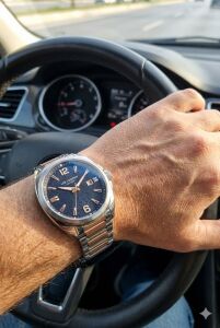 Lee Cooper Takvimli Erkek Kol Saati | 46 mm Çelik Kasa, Çift Renk Kordon, 5 ATM