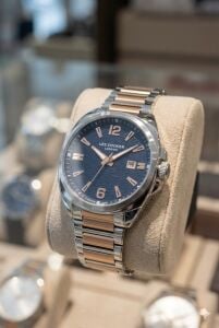 Lee Cooper Takvimli Erkek Kol Saati | 46 mm Çelik Kasa, Çift Renk Kordon, 5 ATM