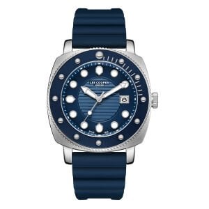 Lee Cooper Lacivert Renk Spor Erkek Kol Saati | 43mm, Silikon Kordon, Takvimli, 5ATM