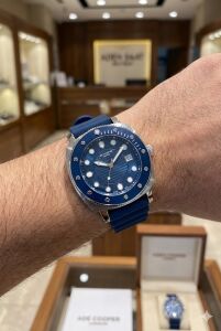 Lee Cooper Lacivert Renk Spor Erkek Kol Saati | 43mm, Silikon Kordon, Takvimli, 5ATM