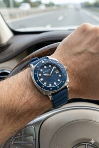 Lee Cooper Lacivert Renk Spor Erkek Kol Saati | 43mm, Silikon Kordon, Takvimli, 5ATM