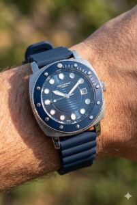 Lee Cooper Lacivert Renk Spor Erkek Kol Saati | 43mm, Silikon Kordon, Takvimli, 5ATM